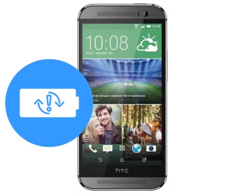 Замена аккумулятора (батареи) HTC One M8